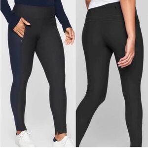 NWT Athleta Stellar Tight Black High Rise Zip Pocket Leggings